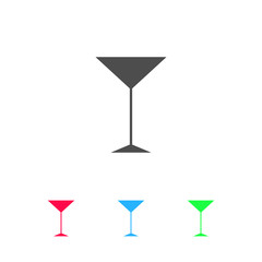 Martini glass icon flat.