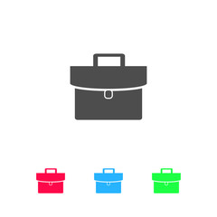 Briefcase icon flat.