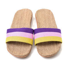 Slippers woven on white background