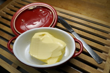 Toast, Butter, Messer, 