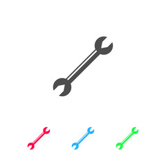 Wrench icon flat.