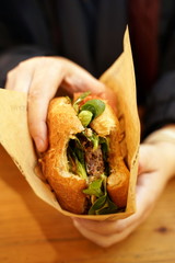 Cheeseburger in Hand