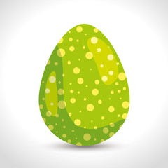 cute egg easter with dots decoration vector illustration design