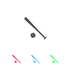 Baseball icon flat.