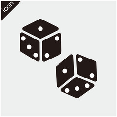 dice icon vector illustration symbol