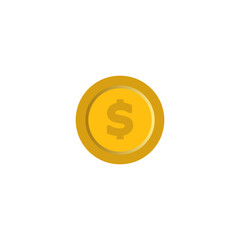 coin icon sign symbol dollar on white background