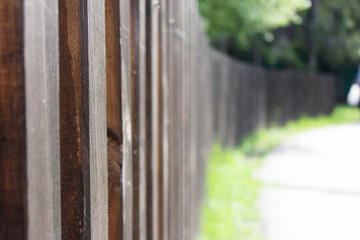 A fence along the road.