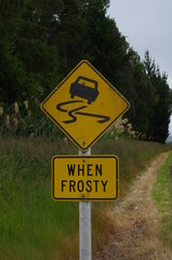 Naklejka premium Straßenschild aus Neuseeland