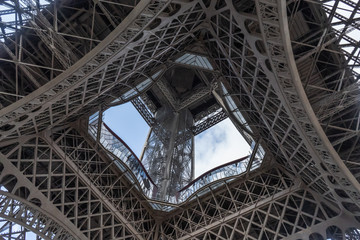 Eiffel tower paris from underneath