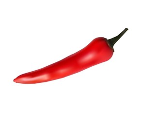 exotic Thai pepper fruit, spicy capsicum. Tropical hot red pepper close-up