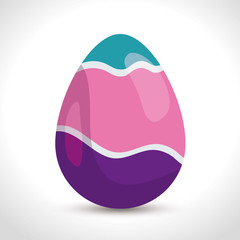 cute egg easter decorated icon vector illustration design