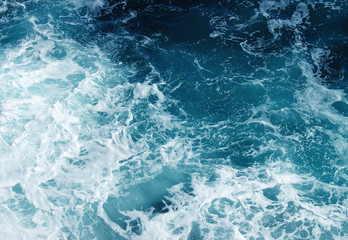 Fototapeta na wymiar Sea water top view. Abstract wave background.