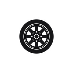 Naklejka premium Car wheels icon design isolated on white background. Vector illustration