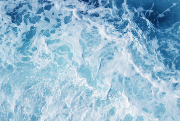 Blue sea texture with waves