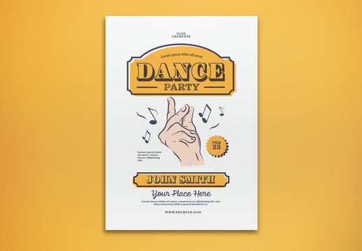 Dance Party Flyer Layout
