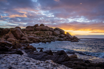 Fototapeta na wymiar Sunset at local beach near Cape Town