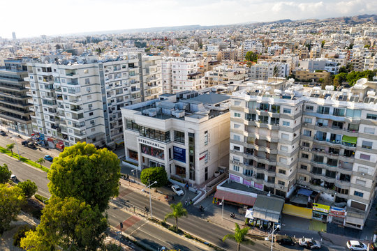 Limassol, Cyprus - October 10, 2019: Aerial view of Neapolis area