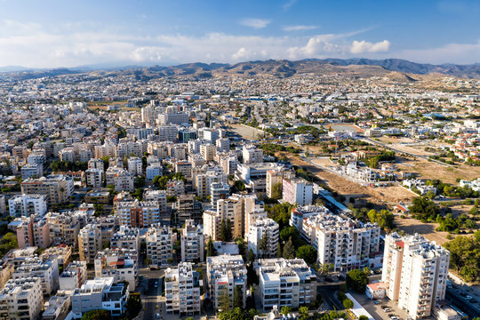 Neapolis area of Limassol, Cyprus, aerial view