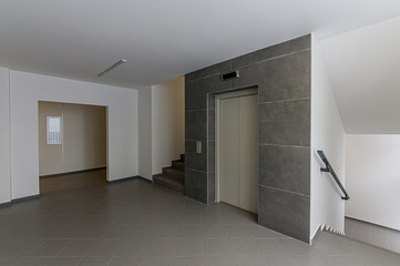 Russia, Moscow- November 15, 2019: interior room apartment public place, porch. doors, walls, corridors