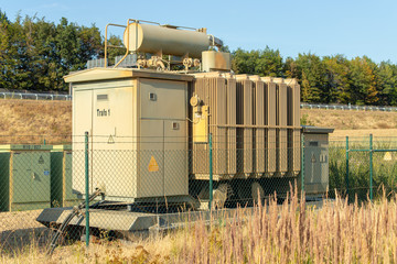 Large generator for a water pump at an open-cast mine