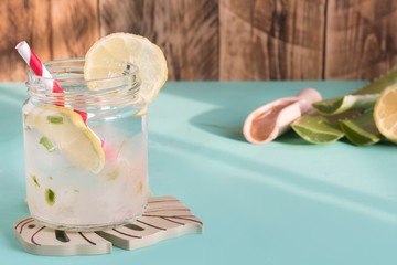 Aloe vera and lemon juice