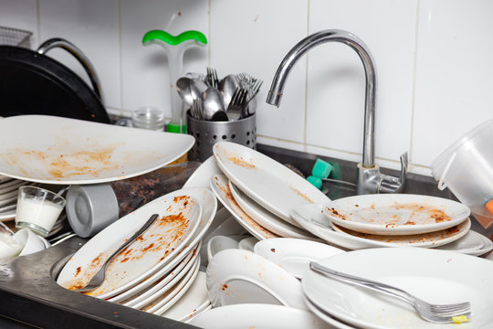 Old Dirty Kitchen Dish Image & Photo (Free Trial)