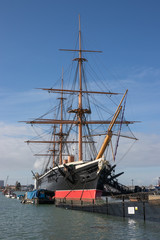 HMS Warrior docked in Portsmouth harbour © Seadog81