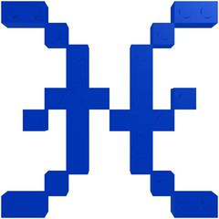 Obraz premium The Pisces - Zodiac sign blue