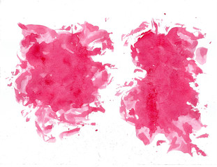 Abstract red color brush painting paper grain texture illustration element for wallpaper..