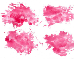 Abstract red color brush painting paper grain texture illustration element for wallpaper..