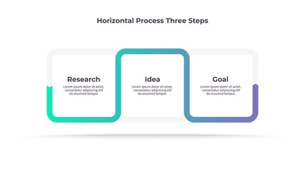 Obraz premium Business infographics. Timeline with 3 steps, options, circles. Vector template.