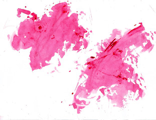 Abstract red color brush painting paper grain texture illustration element for wallpaper..