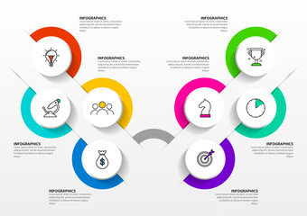 Infographic design template. Creative concept with 8 steps