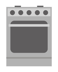Kitchen appliance cooking equipment isolated on white. Oven household object for preparing food or washing electronic device. Dishwasher or dish washing machine, cooker stove vector icon in flat style