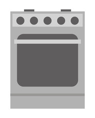 Fototapeta premium Kitchen appliance cooking equipment isolated on white. Oven household object for preparing food or washing electronic device. Dishwasher or dish washing machine, cooker stove vector icon in flat style