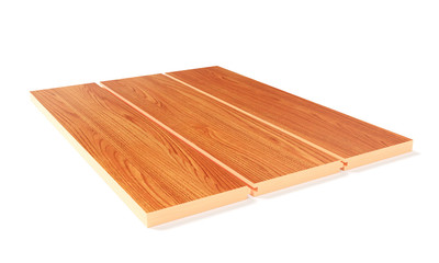 Laminate on layers 3d render on white background no shadow