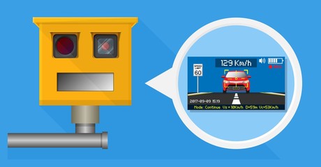 Handheld Speed Radar Lidar Laser Camera Gun Police Officer Operator Detection Speed Doppler Effect Reflection Electronic Device Equipment Tool Limit Speed Vehicle Roadway Monitor Alert Warning © Pepermpron