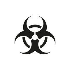 Toxic danger symbols, vector illustrations isolated on white background