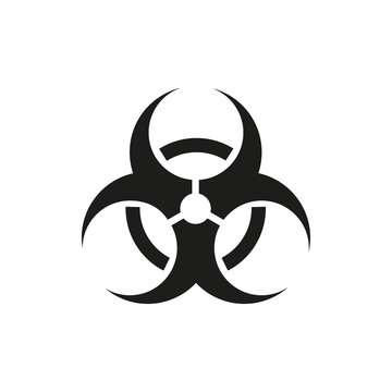 Toxic danger symbols, vector illustrations isolated on white background