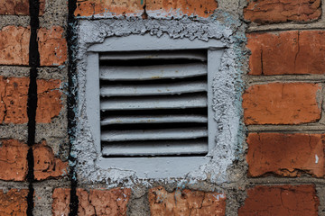 Ventilation grills, Background old brick wall, texture