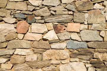 Old colorful stone wall  closeup