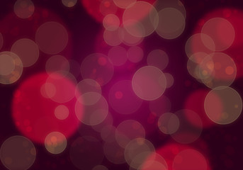 Abstract Bokeh blurred color light on pink background