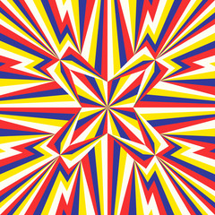 modern contemporary geometric switching red blue yellow and white pattern