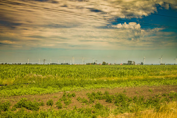 piękny krajobraz widoczny z okna samochodu krajobraz © Tymoteusz