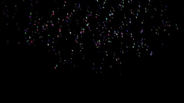 Animated Confetti. Falling Confetti Particles. Stock footage of colorful Confetti