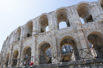 Arles, world UNESCO heritage historical city, in the heart of Provence-cote-d’Azur, in summer days