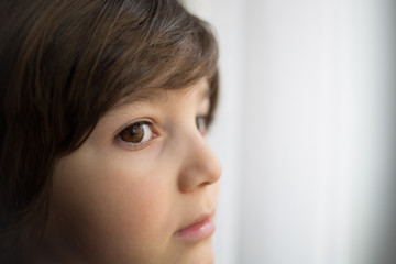 close up of a child's eye