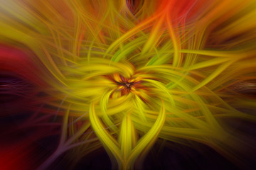 Colorful yellow and orange abstract background illustration of computer generated futuristic fractal art pattern.  