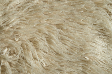 New thick wool ecru carpet with long fibers