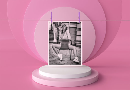 Abstract Interior Poster Mockup